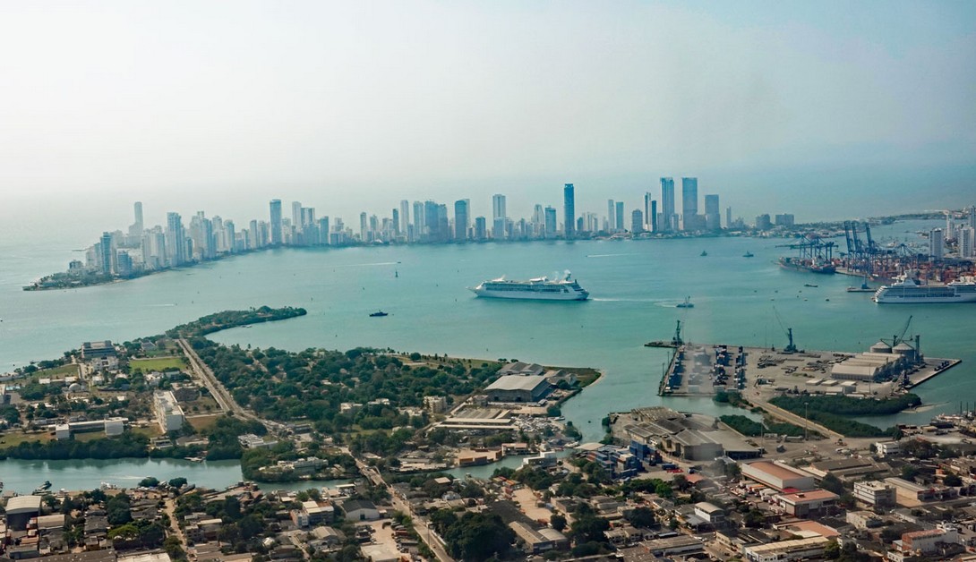Blick auf Cartagena aus der Luft