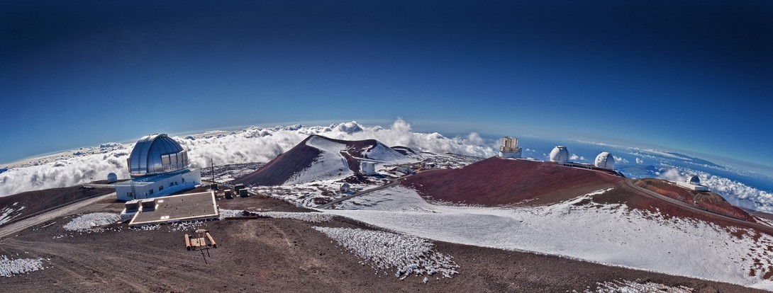 Panorama vom Mauna Kea Gipfel Panorama-Aufnahme vom Mauna Kea Gipfel